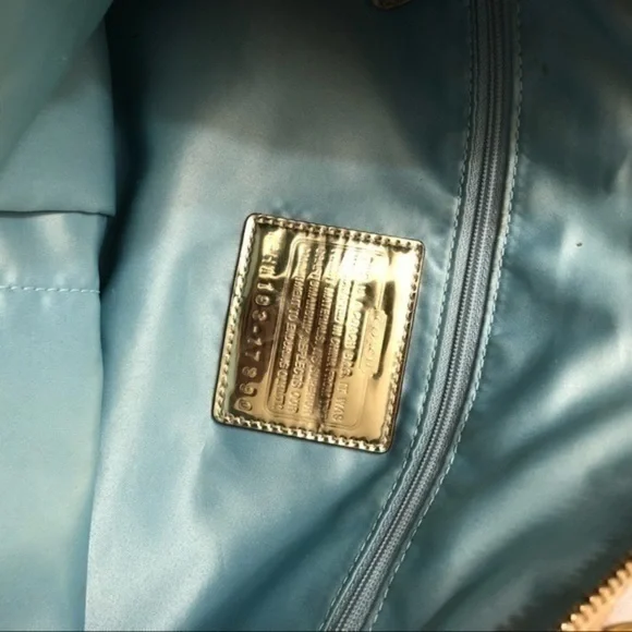Coach gold poppy signature large bag